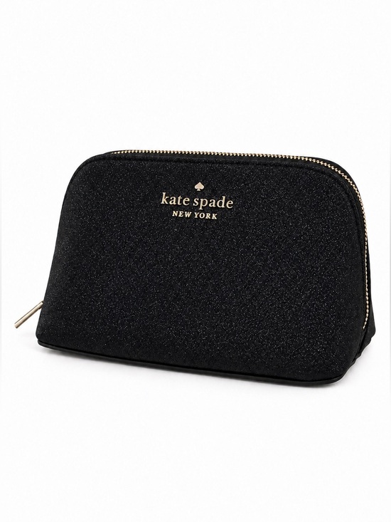 kate spade Handbags - NWT Kate Spade New York Tinsel Glitter Fabric Small Cosmetic Case Bag Black